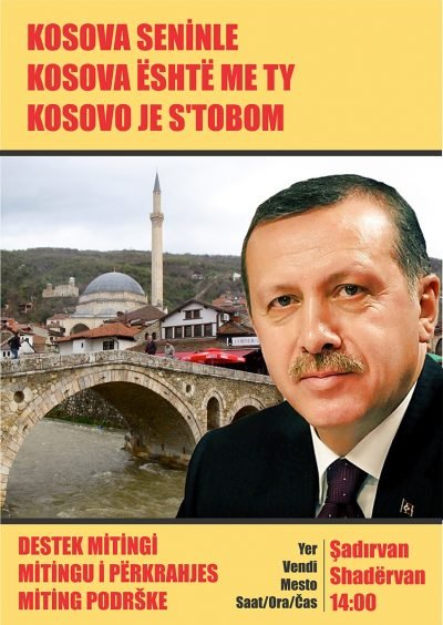 Cuma 14.00’de Prizren’de Başbakan Erdoğan’a Destek Mitingi