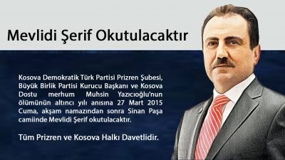 Mevlidi Şerif Okutulacaktır