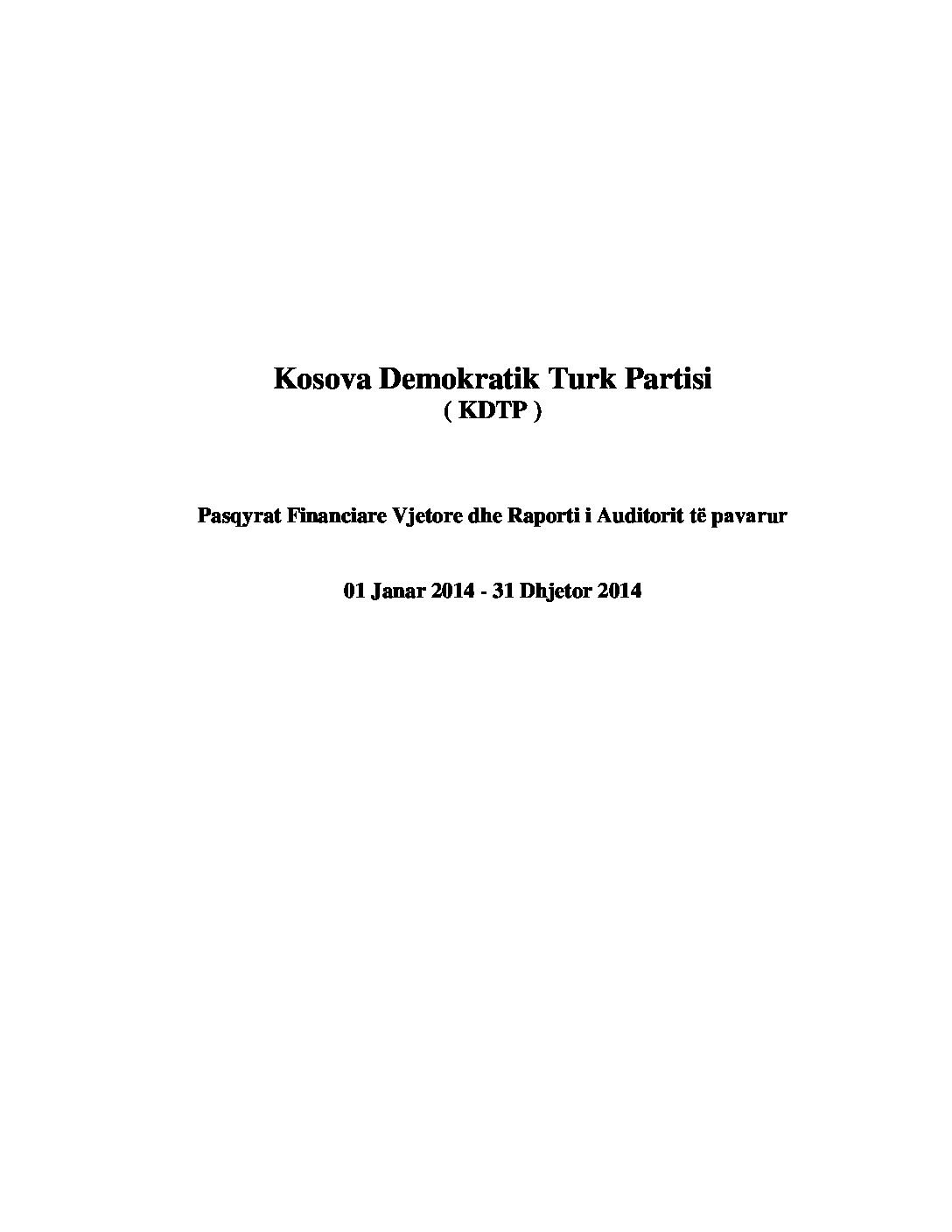 KDTP 2014 Denetim Raporu