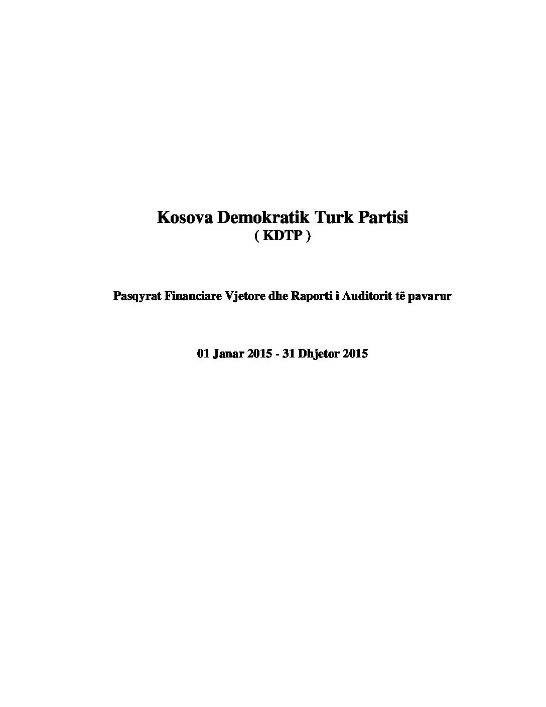 KDTP 2015 Denetim Raporu