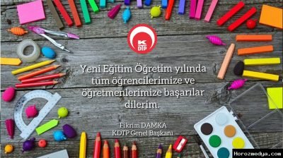 Başkan Fikrim Damka’nın Yeni Eğitim Ve Öğretim Yılı Mesajı