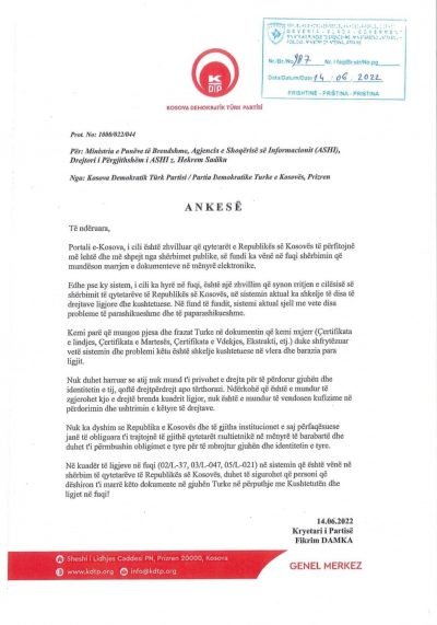 KDTP’den FJALA Partisine Tepki