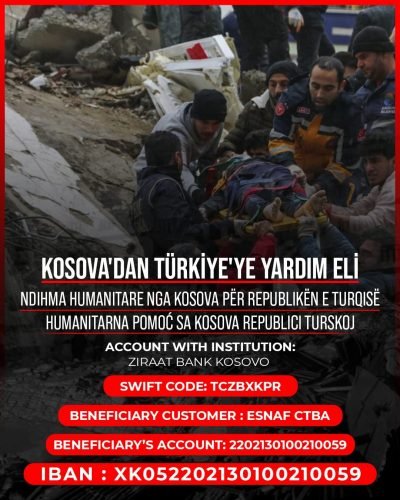 “Kosova’dan Türkiye’ye Yardım Eli” Kampanyası Başlatıldı