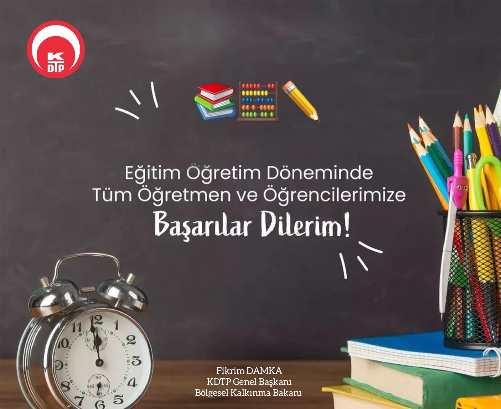 Genel Başkanımızın yeni eğitim öğretim yılı kutlama mesajı