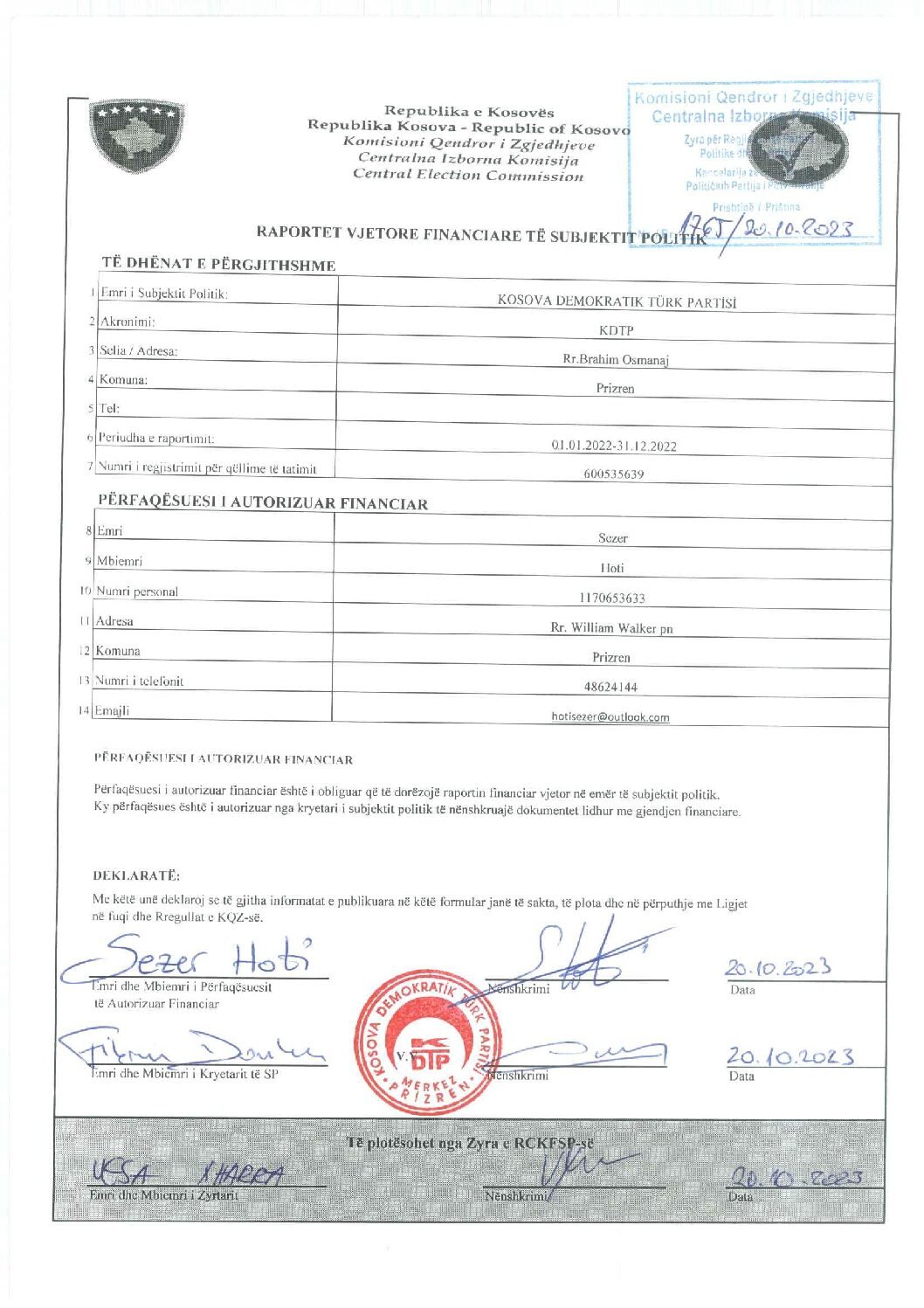 RAPORTI VJETER AUDITUAR 2022